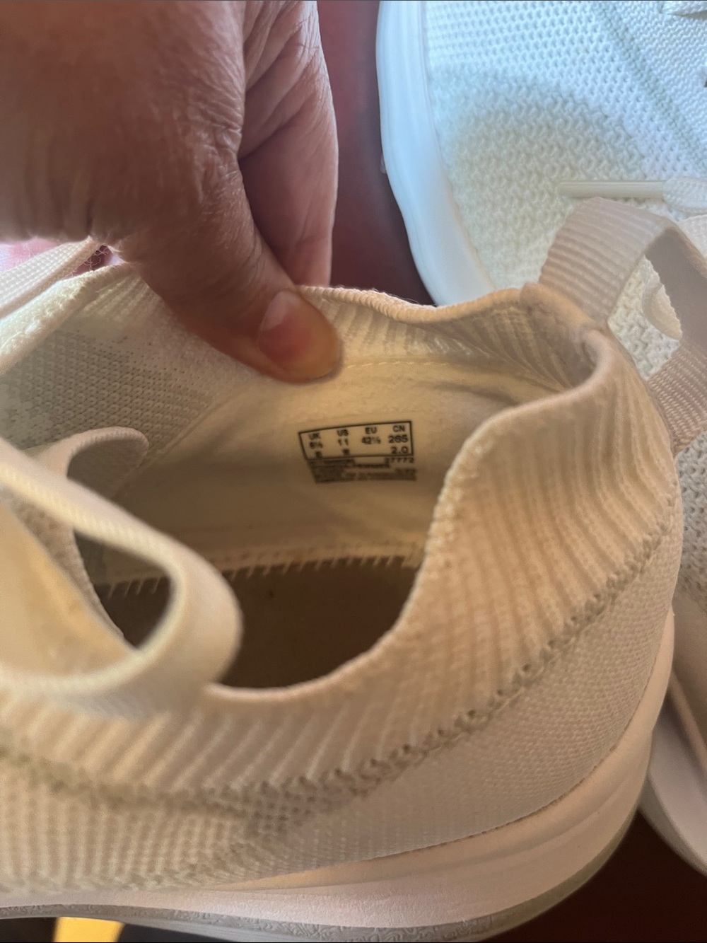 Clarks Knit Sock Sneakers in Off-White/Cream - Picture 6 of 7